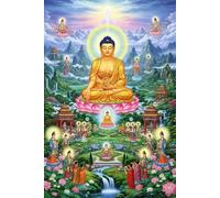 DMQBT Rompecabezass For Adults 1500 Piezas - Colorful - 1500 Piezas Adult Rompecabezas - Buddhas Statues Painting - Large Rompecabezas Gift For The Whole Family - Vw56Zq