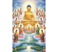 DMQBT Rompecabezass For Adults 1500 Piezas - Colorful - 1500 Piezas Adult Rompecabezas - Buddhas Statues Painting - Large Rompecabezas Gift For The Whole Family - Vw57Zq
