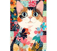 DMQBT Rompecabezass For Adults 1500 Piezas - Colorful - Cute Cat Abstract Oil Painting - Decoración del Hogar - Póster Art Rompecabezas 1500 Piezas - Vw81Zq