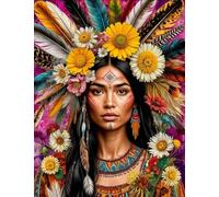 DMQBT Rompecabezass For Adults 1500 Piezas - Colorful Rompecabezas - 1500 Piezas - Nativess India Art Oil Painting - Decoración del Hogar - Vw121Zq