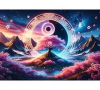 DMQBT Rompecabezass For Adults 1500 Piezas - Colorful - Tai Chi Abstract Póster - Decoración De Arte Mural - 2001 Pieces Adult Rompecabezas - Vw130Zq