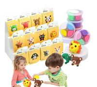 dmqdu Kit de arcilla para modelar, kit de arcilla | Kit de modelado con temática de mascotas/postres y dinosaurios para | Artesanía de arte creativo ligero, juguete de modelado para 12