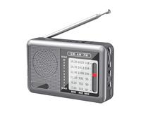 dmqdu Radio portátil de Banda Completa, pequeña Radio de Onda Corta | Radio meteorológica Am FM Radio de Onda Corta portátil Recargable - Radio del Transistor del Conector del Auricular del Equipo de