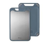 dmqdu Tabla de cortar para la cocina, tabla de cortar de cocina | Tabla de cocina de acero inoxidable - Tabla de cortar multiusos - Tabla de cortar alimentos antideslizante para verduras y carne