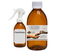 DMSO 150 ml. 99,9% Pureza Con Gotero | Dimetilsulfóxido Calidad Ph Eur | Regalo Frasco125ml + Difusor + Vasito Dosificador | Frascos Ámbar de Laboratorio | Precinto de Seguridad