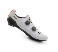 DMT SH10 - Zapatillas de Ciclismo de Carretera, Color Blanco y Negro, 44.5 EU