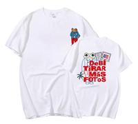 DMTF Camiseta Bad Bunny, Diseño Gráfico Musical, Manga Corta, Estampado Doble Cara, Albun Bad Bunny el Conejo Malo (FR/ES, Letras, XXL, Grande, Alto)