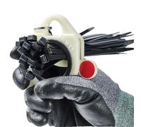 DMTT Banda organizadora de corbata con cremallera con 10 bridas negras de 8 pulgadas para arreglo de bridas y reducción de residuos. DMTT_01 Bridas de cremallera Band_001