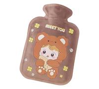 Dmuzsoih Bolsa de agua caliente con funda, bolsa de agua caliente de invierno de 500 ml, almohadilla térmica portátil de gran capacidad, calentador de cama para pies y cintura