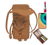 Dmuzsoih Bolsas De Cubo De Cuero Para Mujer,Pequeño Bolso De Hombro Lindo,Bolso De Cuero De Poliuretano De Lujo | Para Mujeres Mujeres Viajar Camping Evento Nocturno Boda Fiesta Prom, caqui, ver