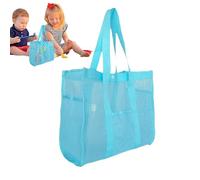 Dmuzsoih Bolso Tote de Malla - Bolsos de Playa para Mujer - Antiarena Impermeable Reutilizable Organizador Juguetes Gran Capacidad Para Niños Natación Vacaciones Camping Viajes Familiares Verano