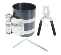 Dmuzsoih Compresor de aros de pistón,Kit de compresor de aros de pistón,Instalador de banda de abrazadera tipo trinquete de motor | Alicates expansores de abrazadera de mantenimiento de vehículos de
