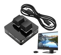 Dmuzsoih Juegos de intercambio en caliente de 2 botones, mini-USB copiar y pegar, PC mecánica universal, RGB retroiluminada para copiar y pegar para el hogar sobre la marcha
