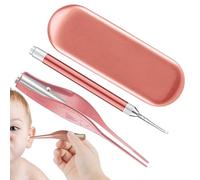 Dmuzsoih Kit de herramientas para eliminar cera de oídos, selección de oídos con luz - Herramienta Excavadora de Cerumen LED | Cuchara para cera de oídos LED, herramienta de eliminación de cera de