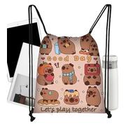 Dmuzsoih Mochila Capibara | Bolso Impermeable Con Cordón - Mochila De Gimnasio,Para La Playa, El Entrenamiento, La Escuela, El Viaje, Senderismo, Fitness, La Natación Y La Fiesta Al Aire Libre