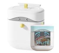 Dmuzsoih Papelera de Pared con Tapa | Cubo de Basura de 9,5 L para Colgar - Cubo de Basura Colgable de Cocina con Tapa - Para Armario de Baño, Bajo el Fregadero, Cocina, Reciclaje, Compost