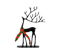 Dmuzsoih Reno de Navidad - Estatua Realista Festiva Moderna Estatua,Figuras De Renos Negros Decoraciones de Navidad - Para Interior Dormitorio Salón Mesa Centros Repisa