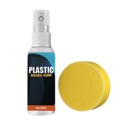 Dmuzsoih Restaurador de Molduras de Goma para Coche | 50 ml Solución Renovadora Negra | con Esponja Restaurador De Molduras | para Vehículo Moto RV Camiones Salpicadero Asiento Volante Reposabrazos