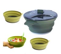 Dmuzsoih Sartenes y sartenes de camping | Set de cocina plegable con cacerola y estufa,Batería de cocina de acero inoxidable resistente al calor para viajes de senderismo al aire libre