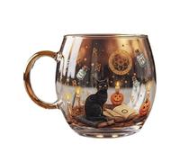 Dmuzsoih Vasos De Vidrio De Halloween,Taza De Café De Halloween | Taza Estampada Moderna Para Té Bebidas Agua Caliente Bebidas Frías Leche Viaje