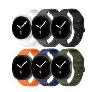 DMVEIMAL 6Pcs Correas Deportiva para Samsung Galaxy Watch 8 40mm 44mm/8 Classic Band 46mm Hombre Mujer,Un Clic No Gap Suave Impermeable Silicona Sport Correa Repuesto para Samsung Watch 8/8 Classic
