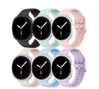 DMVEIMAL 6Piezas Suave Silicona Correa para Samsung Galaxy Watch 8 44mm 40mm/8 Classic Band 46mm Hombre Mujer,Impermeable Sport Loop Repuesto Correas Deportiva Pulsera para Samsung Watch 8/8 Classic