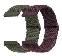DMVEIMAL Correa para Samsung Galaxy Watch 6/4/5 44mm 40mm/Watch 5 Pro,2ST Correas Reloj 20mm Nylon para Garmin Forerunner 245/Vivoactive 3/4S, GTS 2/4 Mini,Bip,GTS 2/4/3,GTR 4/Min,Big U/Pro,Bip 3