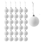 DMWLZHO 6cm Wine Red Velvet Christmas Balls - Flocked Xmas Tree Hanging Ornaments For Holiday Party Home Decor(3pcs,White)