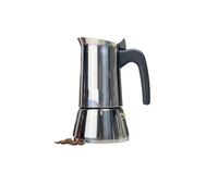 DMWLZHO Cafetera italiana clásica de acero inoxidable de 4/6 tazas: compatible con estufas de inducción y gas, ideal for el hogar, la oficina y el exterior.(4cups)