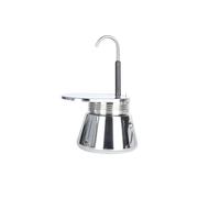 DMWLZHO Cafetera moka mini de 1/4 de taza, cafetera espresso de un solo tubo de acero inoxidable, cafetera compacta tipo fuente for usar en la estufa.(1-4cups)