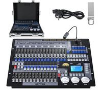 DMX 512 Controlador de iluminación con estuche de aviación, soporta 60 escenas y 96 accesorios, ideal para iluminación de escenario y programas de DJ