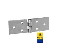 DMX - Juego de 10 bisagras plegables 100 x 45 mm - Bisagra para piano - Bisagras para puertas de armarios - Bisagras plegables - Bisagras para muebles - Bisagra para cargas pesadas - Bisagra de barra