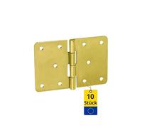 DMX - Juego de 10 bisagras plegables 100 x 70 mm - Bisagra para piano - Bisagras para puertas de armarios - Bisagras plegables - Bisagras para muebles - Bisagra para cargas pesadas - Bisagra de barra
