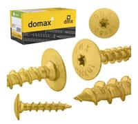 DMX - Tornillos de cabeza plana 8 x 50 - Tornillos autorroscantes 8 unidades - Juego de tornillos para madera - Juego de tornillos de cabeza plana para madera - Tornillos Torx para soporte de postes