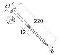 DMX Tornillos de cabeza plana Tornillos de construcción para madera 5 6 8...