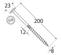DMX Tornillos de cabeza plana Tornillos de construcción para madera 5 6 8...