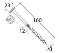 DMX Tornillos de cabeza plana Tornillos de construcción para madera 5 6 8...