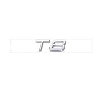 DMYQJY Coche Emblema para Volvo XC60 2008-2017, Insignia Emblema Adhesivo Badge Pegatina Emblema Insignia Letra Logo para Rejilla Delantera para Maletero Coche Accesorios,T8-Bright Silver
