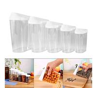 DMZK 5 recipientes de plástico con tapas de alimentos transparentes, alimentadores herméticos de alimentos para cereales de arroz