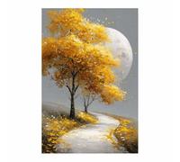 DMZPKZB áRbol De La Vida DecoracióN Pared Arte del Árbol de la Luna en empastado Paisaje Pintura Abstracta Impresiones,Cuadro Decoracion Moderno,SalóN Dormitorio Oficina（Multicolor-30x45cm Sin marco
