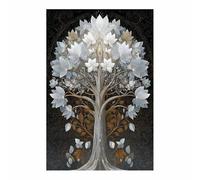 DMZPKZB áRbol De La Vida DecoracióN Pared Decoración mística del árbol seLotus Paisaje Pintura Abstracta Impresiones,Cuadro Decoracion Moderno,SalóN Dormitorio Oficina（Multicolor-30x45cm Sin marco