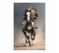 DMZPKZB Cuadros de animales caballo de pura sangre Impresiones en lienzo, Arte mural popular, para Sala de estar dormitorio baño pasillo Decoración del hogar（blanco y negro175-30x45cm Sin marco