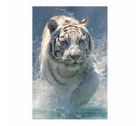 DMZPKZB Lienzo decorativo con animales El mar y el tigre mural estético, Decoración del hogar para sala de estar, dormitorio, baño, pasillo y oficina（blanco96-60x90cm Sin marco