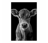 DMZPKZB Lienzos de animales vaca Obras de arte impresas modernas, lienzos grandes ideales para salas de estar, dormitorios, oficinas y estudio（blanco y negro117-60x90cm Sin marco