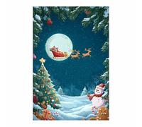 DMZPKZB Poster natalizi Árbol de Navidad Arte natalizia vintage, dipinti moderni, soggiorno, ufficio, sala da pranzo,da letto, decorazioni per mobili（verde37-30x45cm Sin marco