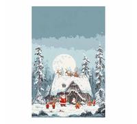 DMZPKZB Poster natalizi Casa de Navidad Arte natalizia vintage, dipinti moderni, soggiorno, ufficio, sala da pranzo,da letto, decorazioni per mobili（blanco121-80x120cm Sin marco