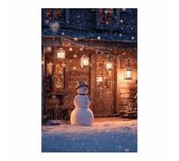 DMZPKZB Poster natalizi Muñeco de nieve Arte natalizia vintage, dipinti moderni, soggiorno, ufficio, sala da pranzo,da letto, decorazioni per mobili（blanco177-60x90cm Sin marco