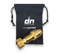 DN Autogas Parts LPG GPL M22 Adaptador de botella de gas - Conector de recarga europeo Euronozzle con bolsa para estaciones de GLP españolas y portuguesas