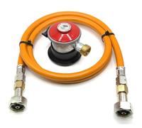 DN Autogas Parts Manguera de gas de alta presión LPG de 150 cm con adaptador de cilindro de propano jumbo de 35 mm, conexión de 21,8 mm a la izquierda, presión sin reducción de 4 kg/h