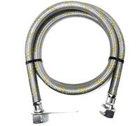 DN Autogas Parts Manguera de gas flexible reforzada de acero inoxidable de 1,5 m - 21,8 mm LH conectores bidireccionales - Tubo de GLP/propano para caravana, autocaravana, barbacoa y catering